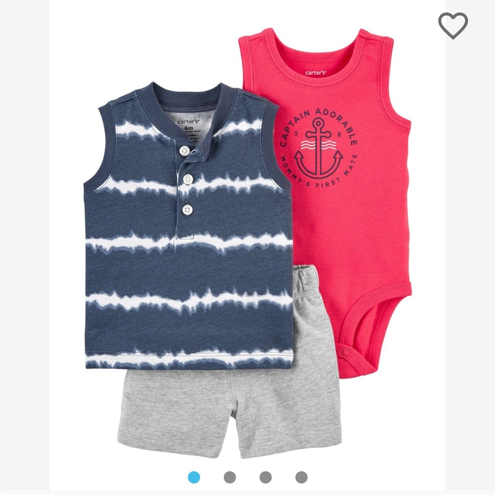 Carters 3-piece Tank and Short Set